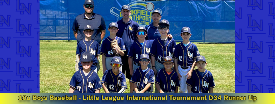 10u Boys Baseball - Little League International Tournament D34 Runner Up